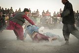 Combat de lutte à Kaboul. C'est un des sports les plus populaires d'Afghanistan. Crédit photo : Ines Gil