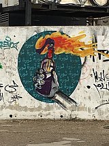 Photo cinq : La révolution citoyenne inspire l'art des rues (photo prise le 20 octobre 2019). Crédits photo : Carole André-Dessornes