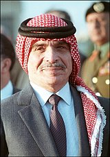 Hussein Ibn Talal, King of Jordan, 07 November 1987, prior the emergency Arab summit. NABIL ISMAIL / AFP