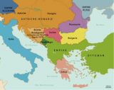 Carte des Balkans après le congrès de Berlin (1878) Source : Allix Piot, lumni.fr