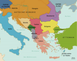 Carte des Balkans à la veille de la Grande Guerre (1914). Source : Allix Piot, lumni.fr